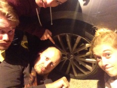 Flat tire on our last night in Australia!